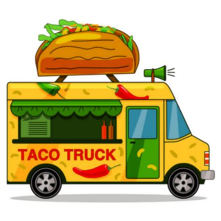 Taco Food Truck Illustration Sticker