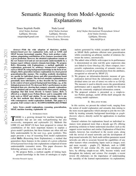 Semantic Reasoning From Model Agnostic Explanations Deepai