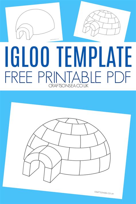 Igloo Template: FREE Printable - Crafts on Sea