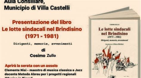 Le Lotte Sindacali Nel Brindisino Presentazione Del Libro Di Zullo