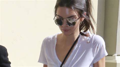 Kendall Jenner Shows Off Her Nipple Ring In A See Through White T Shirt Entertainment Tonight