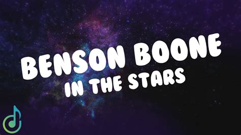 Benson Boone In The Stars Lyric Video Youtube