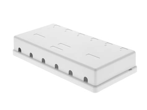 6 Port Surface Mount Box White Computer Cable Store