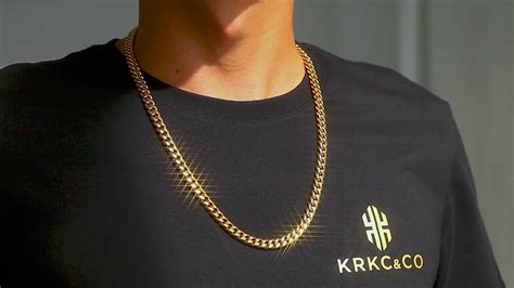 8mm Cuban Link Chain In 18k Gold For Mens Necklace Krkc Krkcandco