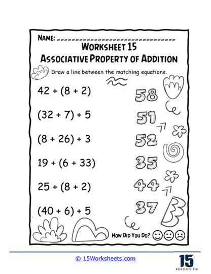 Associative Property Worksheets 15