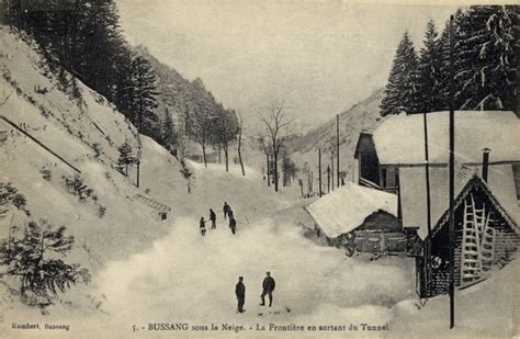 Bussang Bussang Sous La Neige La Fronti Re En Sortant Du Tunnel En