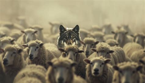 Wolf In Sheeps Clothing Premium Ai Generated Image