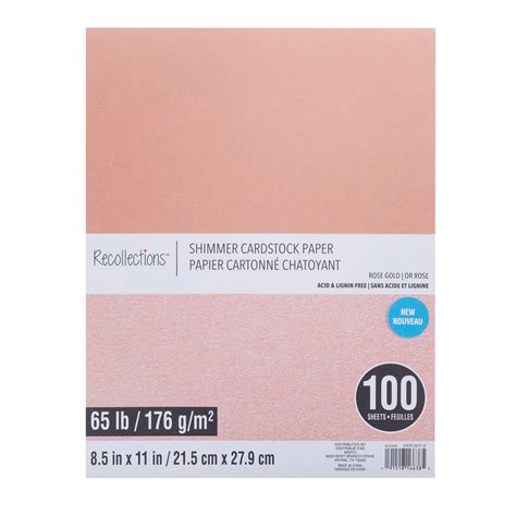 Rose Gold Shimmer X Cardstock Paper By Recollections