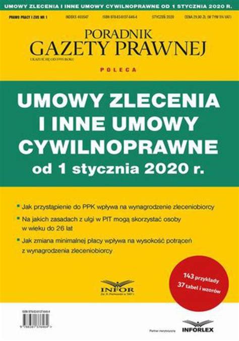 Umowy Zlecenia I Inne Umowy Cywilnoprawne Od 1 Stycznia 2020 R PDF