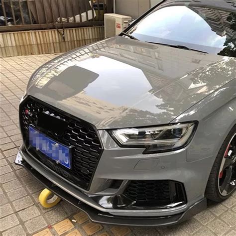 Rs Carbon Fiber Front Bumper Lip Chin Spoiler For Audi Rs Original