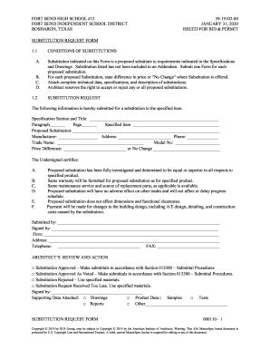 Fillable Online SUBSTITUTION REQUEST FORM SUBSTITUTION REQUEST FORM