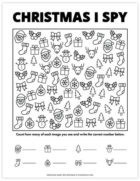 I Spy Printable Worksheets For Kids