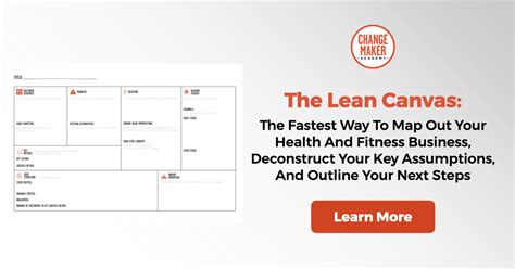 The Lean Canvas The Fastest Way To Map Out Your Health And Fitness