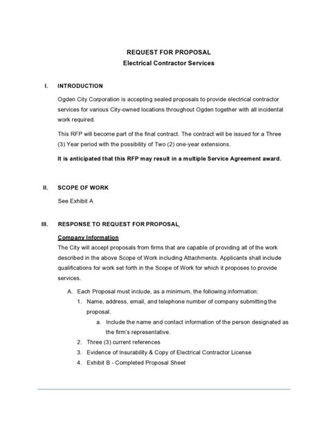 Free Electrical Contract Templates Agreement Examples Templatelab