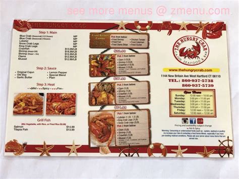 Online Menu Of The Hungry Crab Restaurant West Hartford Connecticut