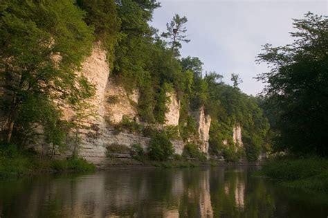 Iowa Mississippi River Bluffs Iowa River Flows Into The Mighty