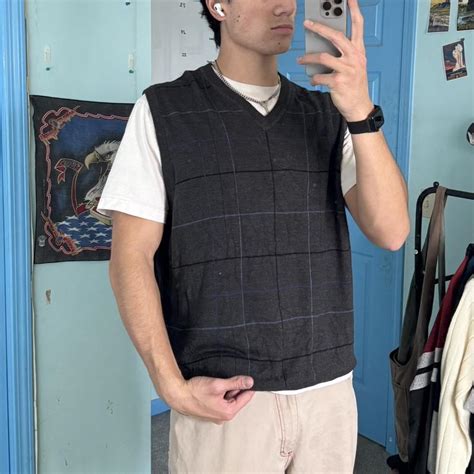 Grid Knits Sweater Vest Dockers XXL 61 Dope Depop