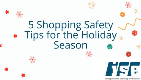 5 Shopping Safety Tips For The Holiday Season