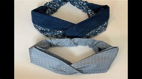 Diy Stirnband Bandeau Haarband Aus Alterjeans Selber N Hen Easy Cute