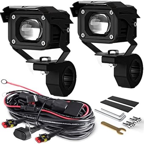 Amazon Kewig Motorcycle Auxiliary LED Light Kit Driving Spotlights