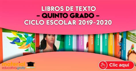 Libros De Texto Quinto Grado Ciclo Escolar 2019 2020