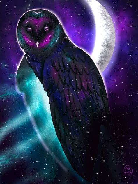 Galaxy Owl By Ashgreerart On Deviantart