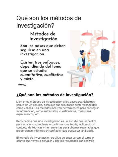 Que Son Los Metodos De Investigacion Pdf Investigación Cuantitativa