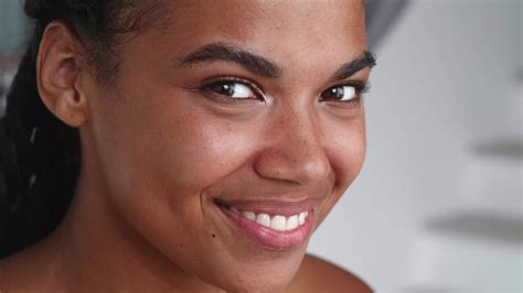 Close Up Portrait Of A Beautiful Happy Multi Ethnic Young Woman