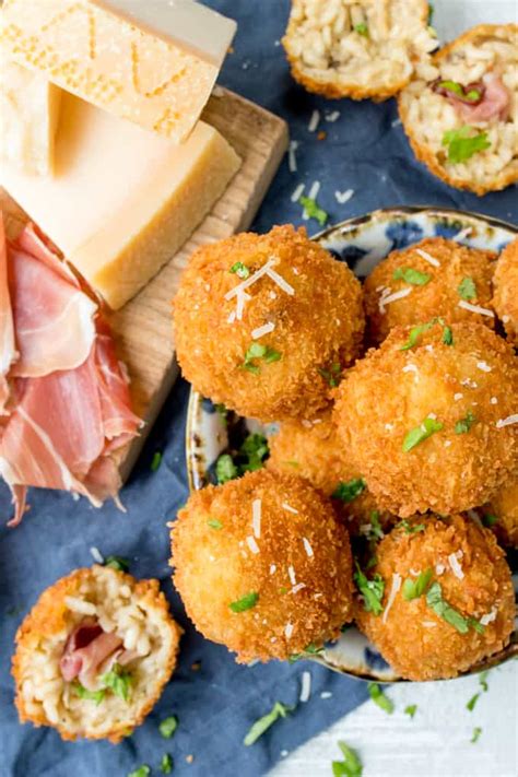 Mushroom And Grana Padano Arancini Stuffed With Prosciutto Di San Daniele Nicky S Kitchen