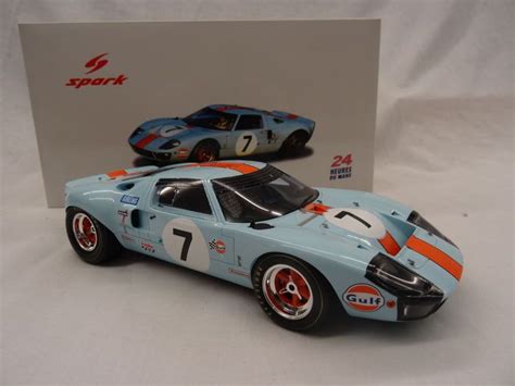 118 Gulf Livery Gt40 Spark Schaal 118 Ford Gt40 No7 Lm 1969