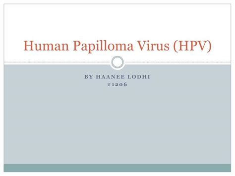 Ppt Human Papilloma Virus Hpv Powerpoint Presentation Free Download Id3564865