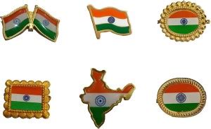 One Trade India Combo Of Pcs Indian Flag Pin Indian Cross