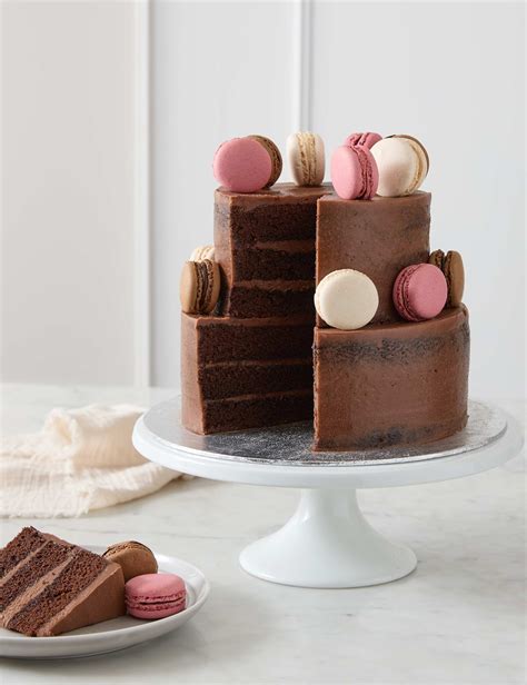 Chocolate Two Tier Naked Cake Serves 36 M S M S