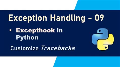 Exception Handling In Python Excepthook In Python Advanced Python