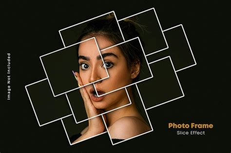 premium psd photo frame slice effect
