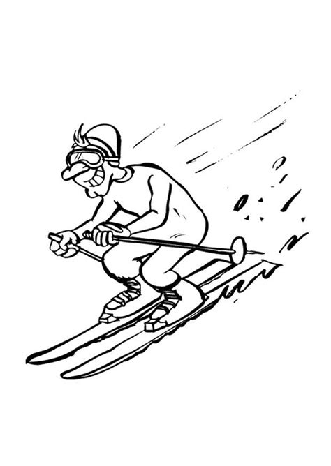 Coloring Page Downhill Skiing Free Printables Img