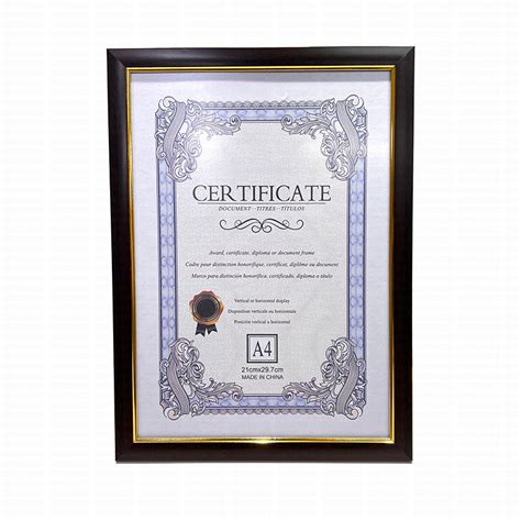 A4 Document Certificate Photo Frame Home Decor Decoration Graduation