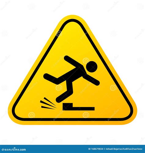 Tripping Hazard Vector Sign Stock Vector Illustration Of Mind Road