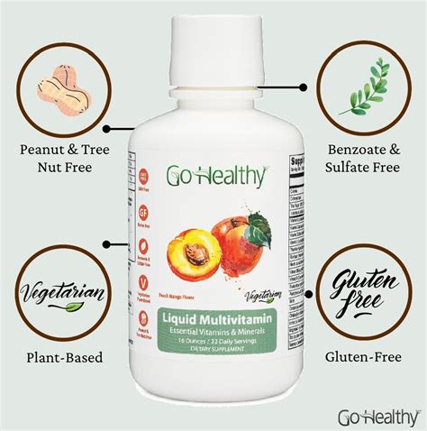 Liquid Multivitamin w/ Organic Spinach Folate, Vegan, Vegetarian, Whol – Go Healthy