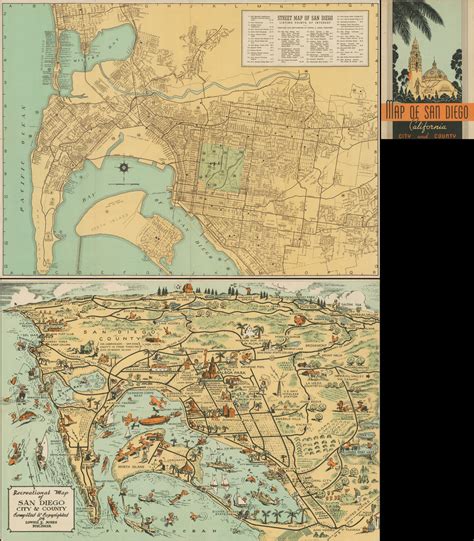 Recreational Map Of San Diego City And County Compiled And Copyrighted