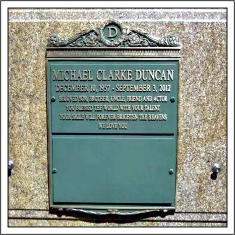 Michael Clarke Duncan in 2024 | Grave memorials, Michael, Duncan