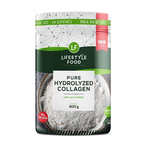 Lifestyle Food Pure Hydrolyzed Collagen Powder Bulk Value 600g