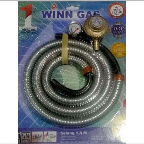 Jual Selang Regulator Gas Winn Gas Flexibel Paket Meter Shopee