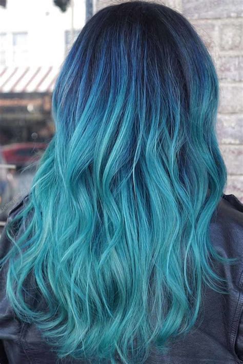 35 Blue Ombre Hair Styles For Daring Women Ombre Hair Blue Ombre Hair Turquoise Hair Ombre