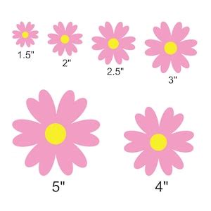 Daisy Decal, Flower Decal, for Car Windows, Mirrors, Laptops, Storage ...