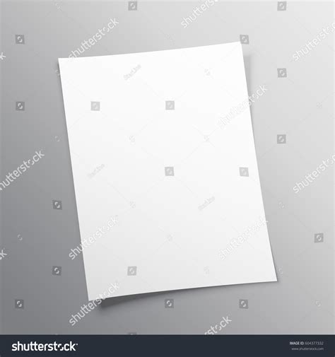 Blank Paper Mockup Vector Design Stock Vector (Royalty Free) 604377332