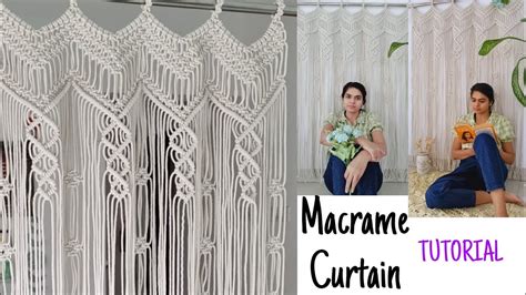 Easy Macrame Backdrop Macrame Curtain Tutorial Step By Step Youtube