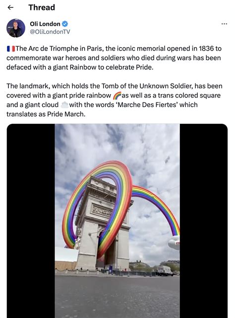 Fact Check: There Is NO Rainbow Around France's Arc De Triomphe For