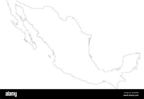 Map Of Mexico Filled With White Color Stock Photo Alamy