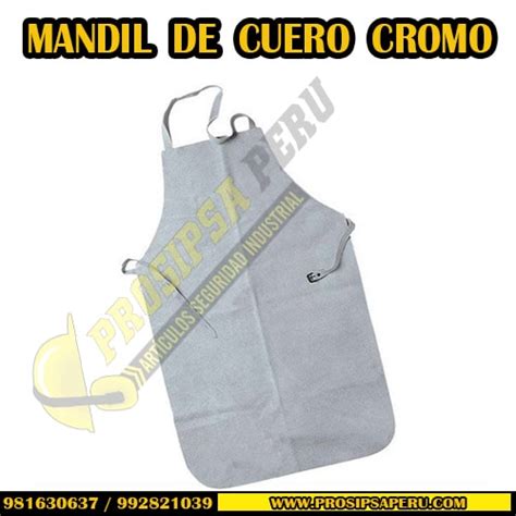 Mandil De Cuero Cromo Entero